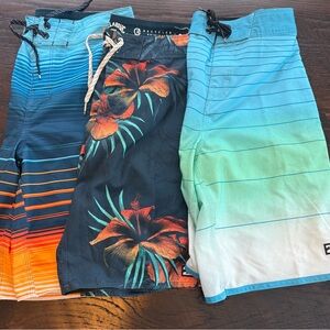 (3) NWOT QuickSilver Men’s Boardshorts